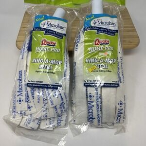 2 Quickie Home Pro Ring a Mop Refills 0941MB Microban Fight Bacteria Mold Mildew